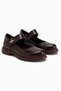 Rozalin Brown Strappy Thick Sole Women's Mary Jane Ballerinas - 3