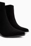 Elvia Black Suede Elastic Women's Boots - 4
