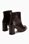 Teresa Brown Patterned Heeled Women's Boots - 6