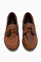 Janica Genuine Leather Tan Lace-Up Women's Loafers - 4