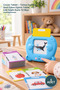 5 Children's Tablets – Turkish and English Voice Early Education Tablet, Y2 Blue with 112 Double-Sided Cards