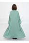 Green Premium 3-Piece Kids Abaya Set – Lightweight Harir Maqsood Modest Wear for Girls - 4