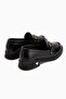 Clarie Black Buckle Women's Loafer Casual Shoes - 7