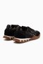 Jessica Black Suede Detailed Lace-Up Women's Sneaker Sports Shoes - 7