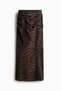 Drawstring-detail maxi skirt
