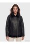Fur Roba Collar Women's Leather Look Coat from Uzg Store for Style Enthusiasts