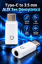 Type-C to 3.5 mm Aux Headphone Converter Adapter Usb-C Audio Apparatus with Dac Chip Plug Play Phone Tablet Compatible White