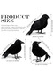 Black Fake Crows Feathered Crows Decor Realistic Raven Birds Decorations Spooky Black Feathered Crows Prop Decor for Outdoor Home Garden Holiday Part (6pcs) - 3
