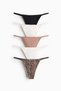 5-pack cotton thong briefs