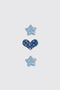 Girl's Blue Denim Star Buckle Set - 2