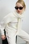 Angelına Women's Knitted Sweatshirt Off-White