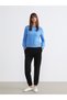 Nevavm Lcw Vision Black Elastic Waist Women's Thick Jogger Sweatpants