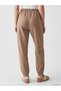 Women's Brown Jogger Pants with Elastic Waistband—The ALITA CITY Difference - 4