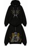 Unisex Oversize Demon Slayer Zenitsu Thunder Back Printed Hooded Zipper Anime Zip Hoodie