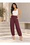 Women's Modal Fabric Loose-Fit Elastic Waist Lace-Up Trousers