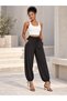 Women's Modal Fabric Loose-Fit Elastic Waist Lace-Up Trousers