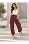 Women's Modal Fabric Loose-Fit Elastic Waist Lace-Up Trousers - 2