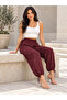 Women's Modal Fabric Loose-Fit Elastic Waist Lace-Up Trousers - 5
