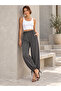 Women's Modal Fabric Loose-Fit Elastic Waist Lace-Up Trousers - 2