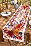 Embroidered Autumn Leaves Patterned Runner / Tablecloth / Placemat - 3