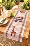 Ethnic Elephant Giraffe Hipo Masks Patterned Runner / Tablecloth / Placemat - 2