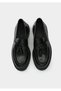 Black Leather Men's Shoes - 5