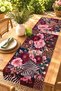 African Flowers and Leopard Print Runner/Tablecloth/Placemat