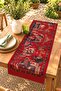 Red Ethnic India Elephants Patterned Runner/Tablecloth/Placemat - 2