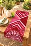 Red Stripes Patterned Runner / Tablecloth / Placemat - 2