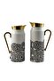 2-Piece Thermal Flask Set, 0.75L & 1L, White / Black / Gold - 4