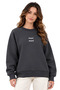 Women's Oversize Sweatshirt |   Cotton 3 Yarn Knitted Fabric with Raised Texture |   Crew Neck Low Shoulder Long Sleeve Casual Women's Top Clothing Model
