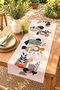 Bohemian Flowerpot and Leaves Patterned Runner / Tablecloth / Placemat - 2