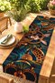 Emerald Green Rabbit Patterned Runner / Tablecloth / Placemat