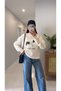 Diels Ecru Dog Figured Sweatshirt - 5