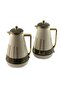 2-Piece Tea & Coffee Flask Set, 1L + 1L, White, Grey & Gold - 2