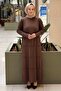 Horizontal Stripe Detailed Mercerized Dress - 2
