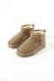 Mayge Beige Suede Fur Lined Thick Sole Ankle Boots - 4