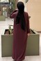 Shirt Collar Button Detailed Mercerized Dress - 4