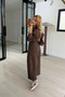 Adjustable Size Shirt / Barrel Pants Brown Set - 5