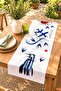 Abstract Birds Patterned Runner / Tablecloth / Placemat - 2