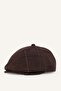 Women's Houndstooth Patterned Leather Visor Hat I6147Ax26Wn