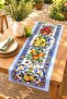 Mandarin, Pomegranate and Lemons Patterned Runner / Tablecloth / Placemat - 2