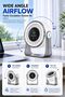 KALAMAN Desk Fan, 4000mAh Quiet Table Fan with Turbo Airflow, 6-Gear Speed Digital Display & 30° Adjustable Tilt, Rechargeable Battery Portable Fan for Home, Office, Travel (White K4) - 6