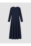 Women's crew neck fitted waist dress - 2