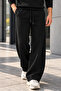 Men's Steel Knitted Knitwear Top and Bottom Set – Polo Collar Long Sleeve Sweater and Relaxed Fit Wide Leg Knit Pants - 5