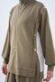 Women's Stripe Garnished Snap Detail Tracksuit Set Green - 5