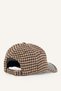 Men's Houndstooth Patterned Leather Visor Cap Hat H5455Ax26Wn - 4