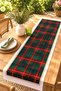 Green Framed Horses Patterned Runner / Tablecloth / Placemat
