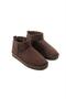 Lora Brown Suede Short Boots with Fur Inside and Thin Sole - 5