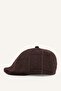 Women's Houndstooth Patterned Leather Visor Hat I6147Ax26Wn - 3